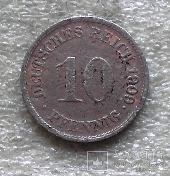 10 пфеннигов 1909 F., фото №4