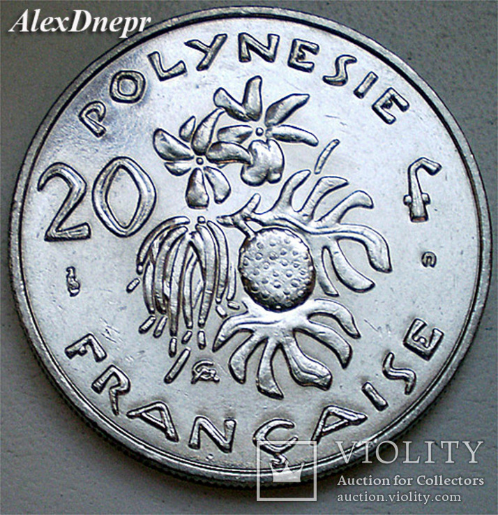 Французкая Полинезия, 20 франков 2002, фото №2