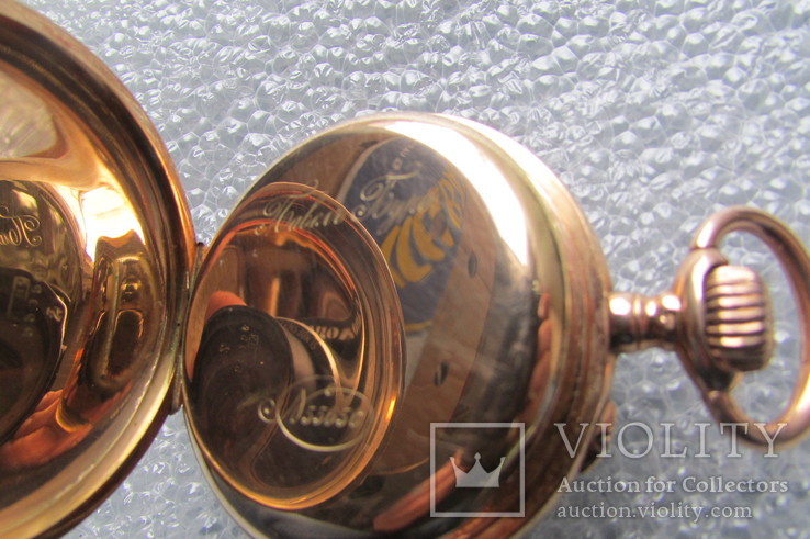 Часы золотые карманные Павел Буре . 1901 г. 95 грамм ., фото №7