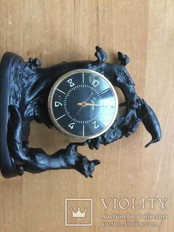 Часы "Ворона и Лиса" СССР., фото №3