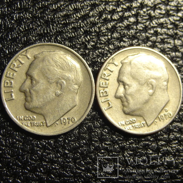 10 центів США 1970 (два різновиди), фото №2
