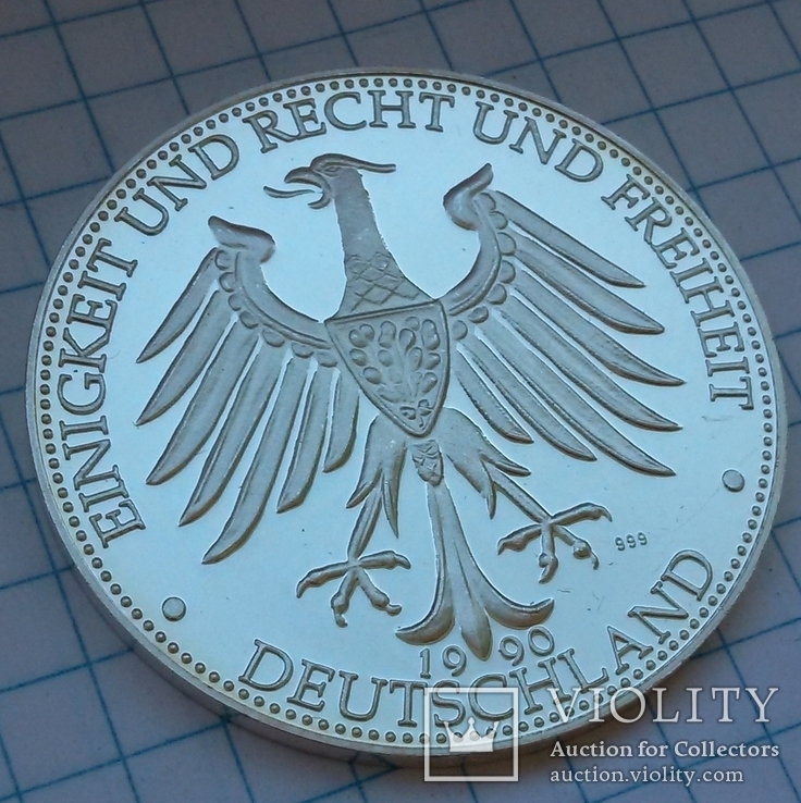 Соединение денежных систем Германии, серебро 999 пробы., фото №9