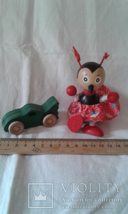 Деревянные игрушки Машинка и Пчелка, фото №2