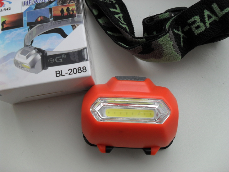 Фонарь налобный BL 2088 COB LED лампа яркая, фото №2