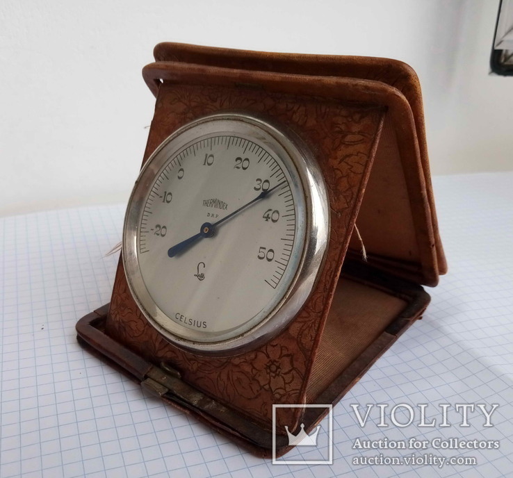 Старинный карманный термометр THERMINDEX Lufft Celsius D.R.P. Deutsches Reich Patent, фото №2