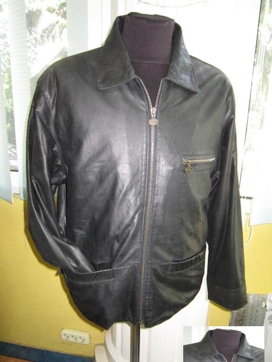 Оригинальная мужская куртка CHEVRO. 100% кожа. Лот 222, фото №2