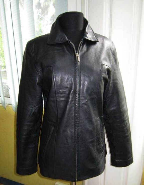 Стильная женская кожаная куртка. Лот 227, фото №3