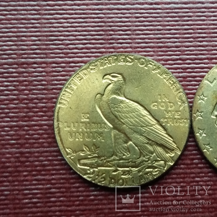 2 доллара 50 центов 1912 г. Индеец США (копия), фото №3