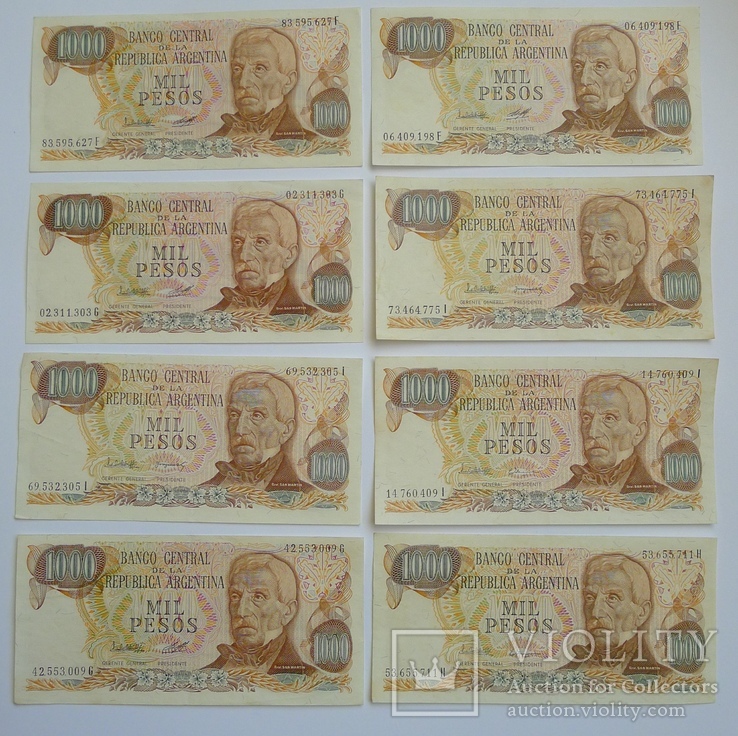 1000 Mil Pesos Argentina - 10 штук. №2