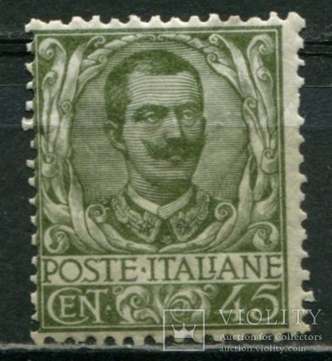 1901 Италия Виктор Эммануил III 45 С, фото №2