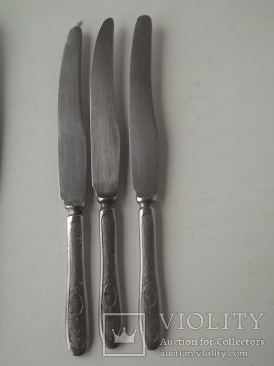 Ножи столовые 5 штук  1961  и 1962 гг, фото №4