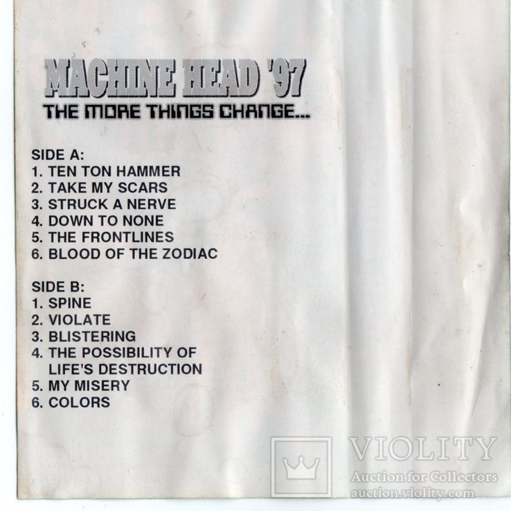 Machine Head (The More Things Change) 1997. (AU). Кассета. Euro Star, фото №5
