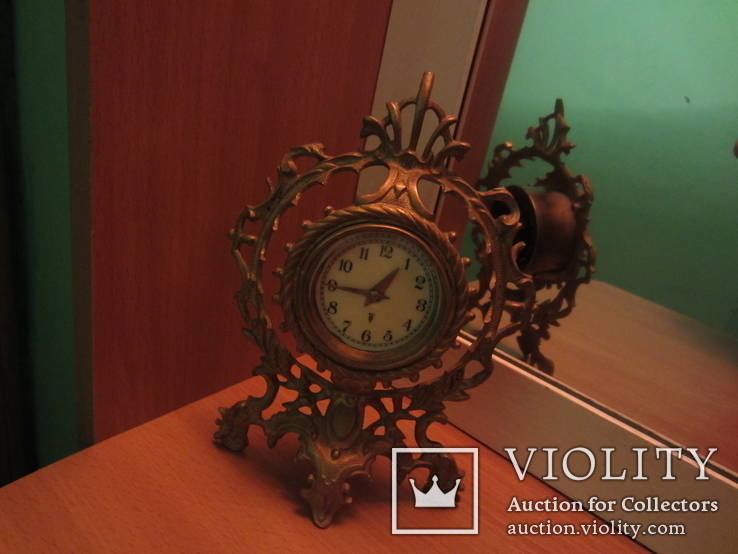  Каминные часы Виктория, ХIХ век. бронза, Франция, фото №3