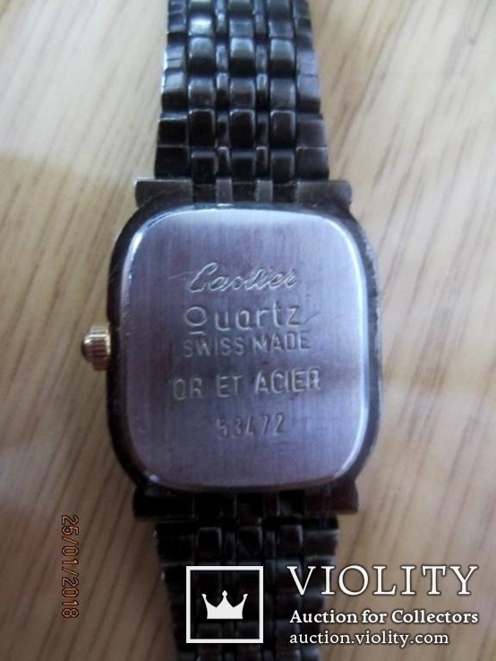 Часы Cartier quartz or at acier 53472 