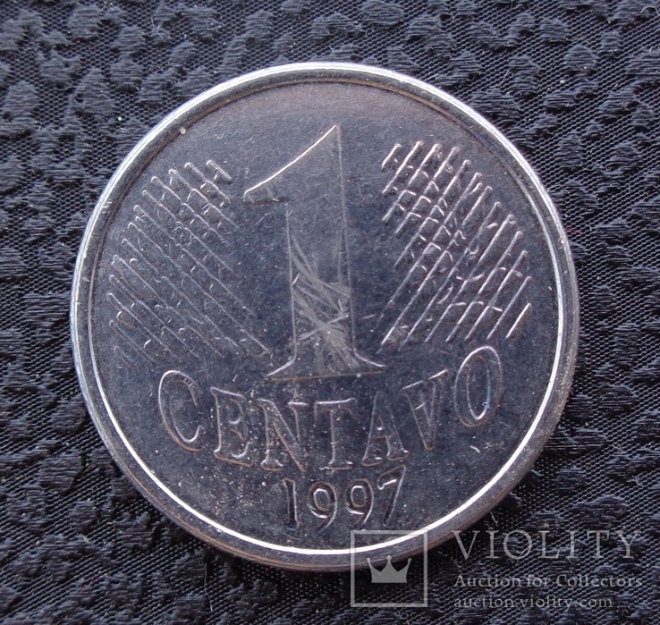 Бразилия 1 сентаво 1997, фото №2