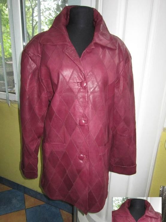 Большая стильная женская кожаная куртка ELEGANCE. Лот 239, фото №3