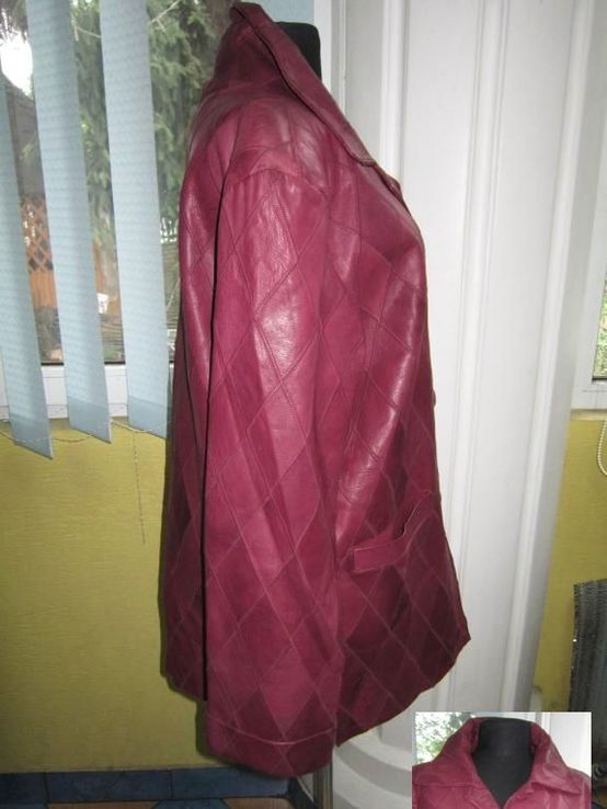 Большая стильная женская кожаная куртка ELEGANCE. Лот 239, фото №7