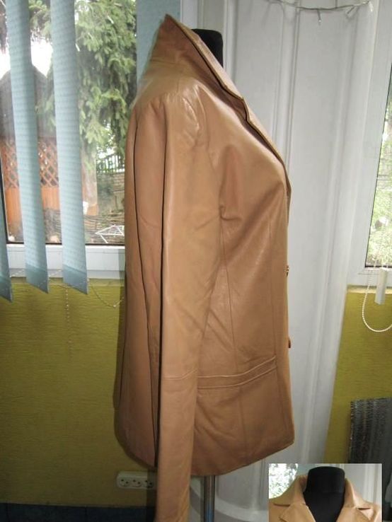Оригинальная женская кожаная куртка-пиджак. Лот 245, numer zdjęcia 7