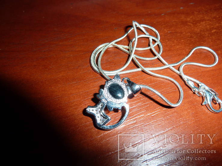 Ожерелье с натуральным сапфиром, фото №4