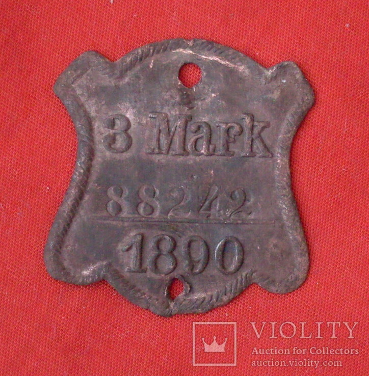 Жетон 3 марки 1890 р., фото №2