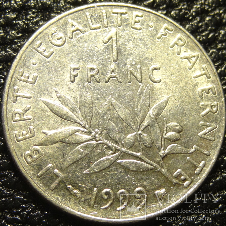 1 франк Франція 1999, фото №2