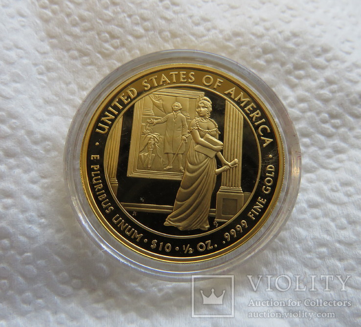 10 $ 2007 года США золото 15,55 грамм 999,9`, фото №3