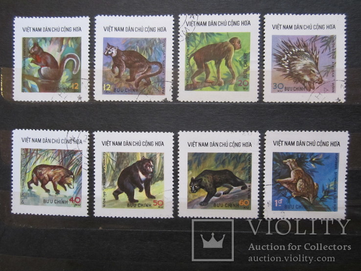 Почтовые марки "Фауна." Вьетнам. 8 шт.