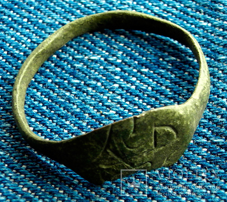 Перстень псевдо эпиграфический восточный, Патина, внутр. диам.19мм, Лот 3746, фото №3