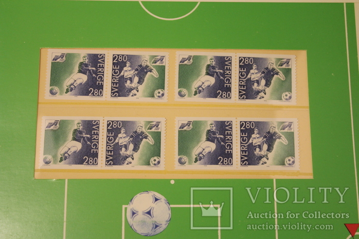 Блок марок футбол чемпіонат Європи  1992р, фото №3