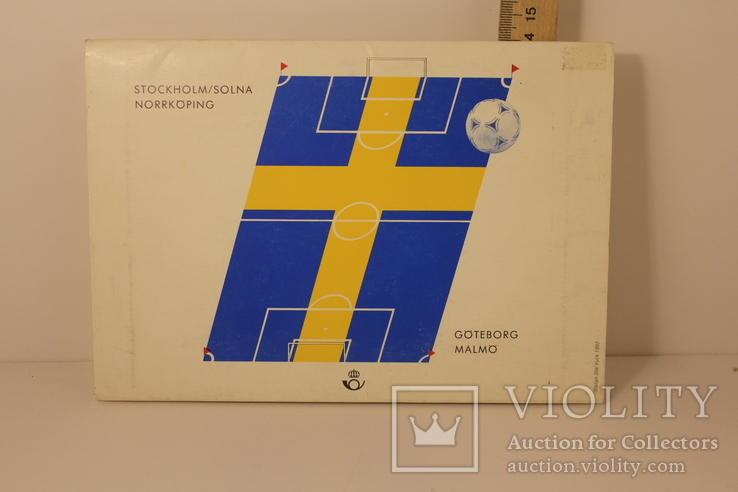 Блок марок футбол чемпіонат Європи  1992р, фото №6