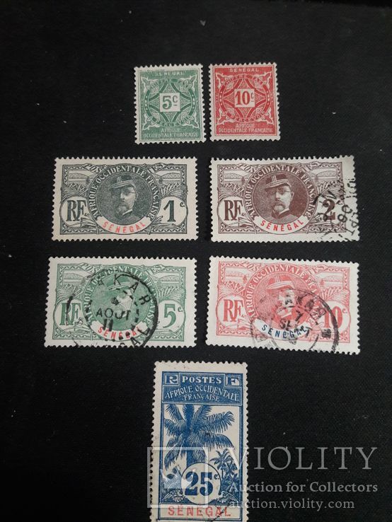 Старинные марки Сенегала, фото №3