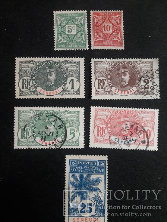 Старинные марки Сенегала, фото №2