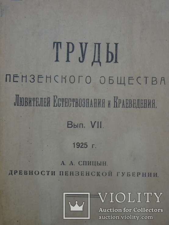 1925 Древности Пензенской губернии, фото №2