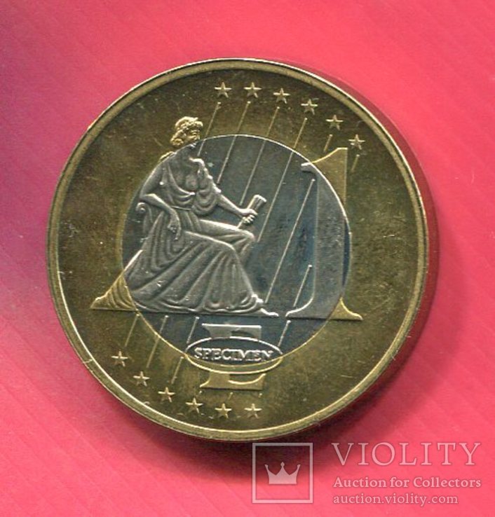 Австрия 1 евро 1997 биметалл UNC, фото №3