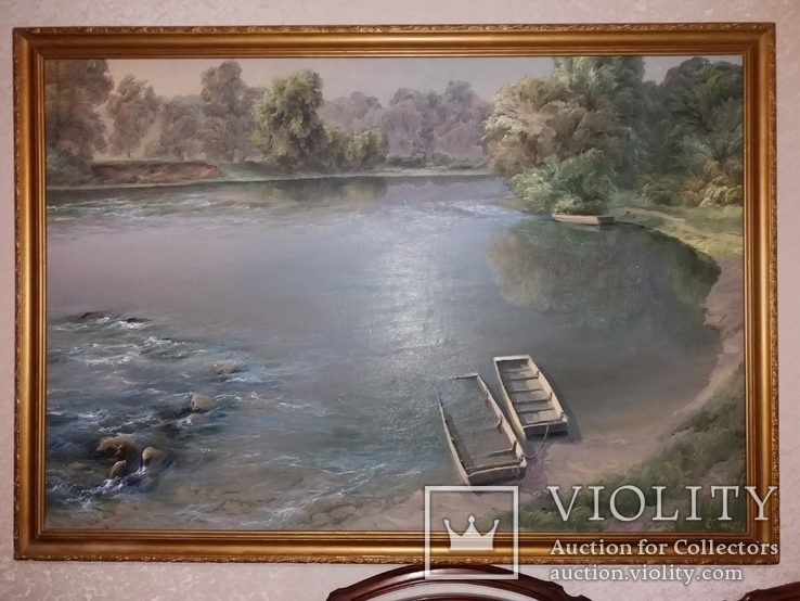 Річковий пейзаж. Автор І.Тащук. Великий розмір 1,5м.х1м., photo number 2