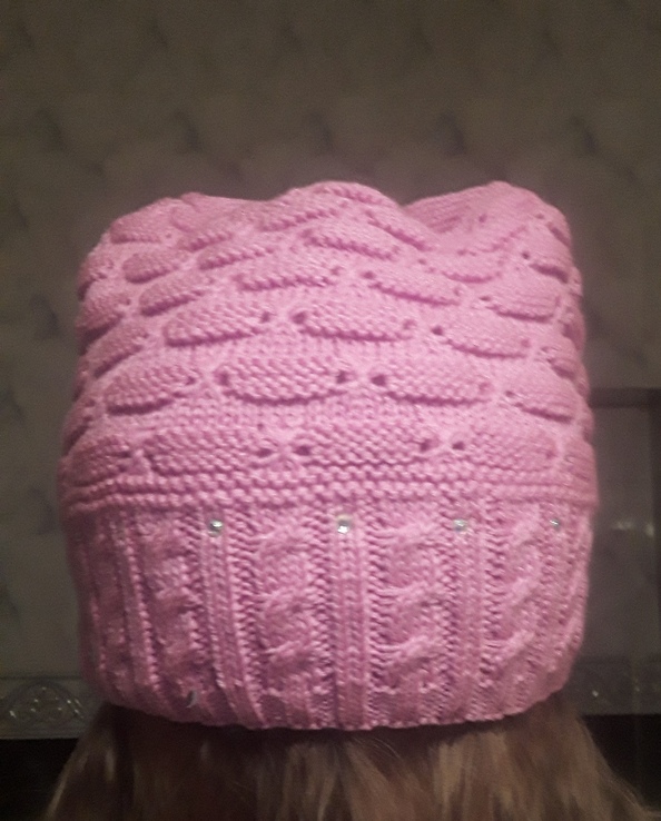 Красивая шапка чалма цикламен (ярко-розовый), фото №2