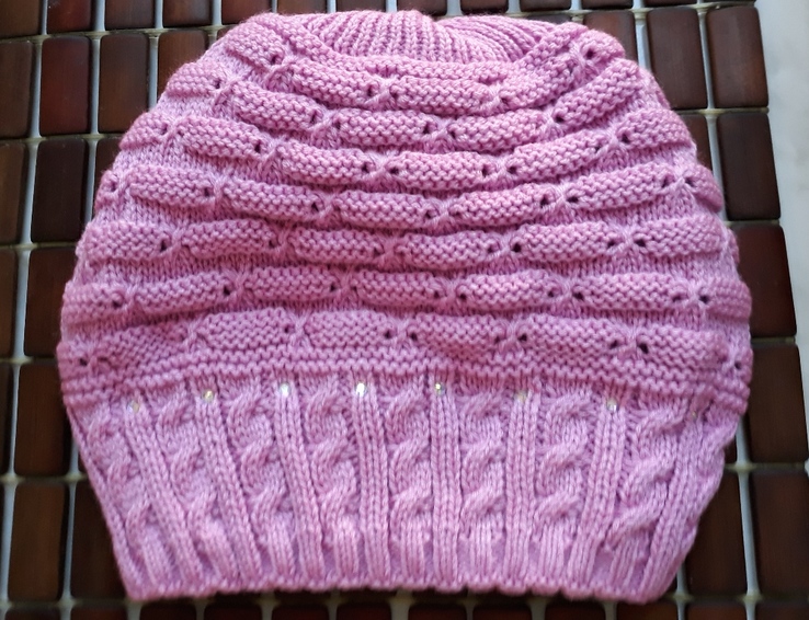 Красивая шапка чалма цикламен (ярко-розовый), фото №6