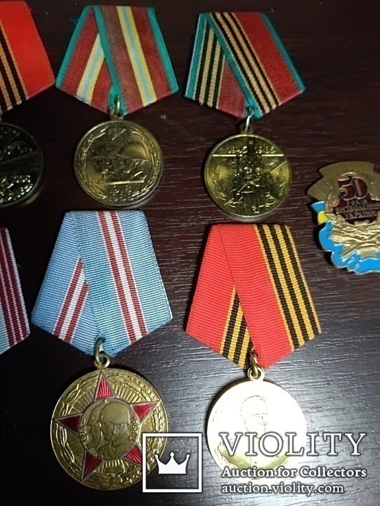 Медали 9 шт + Знак Гвардии, фото №6