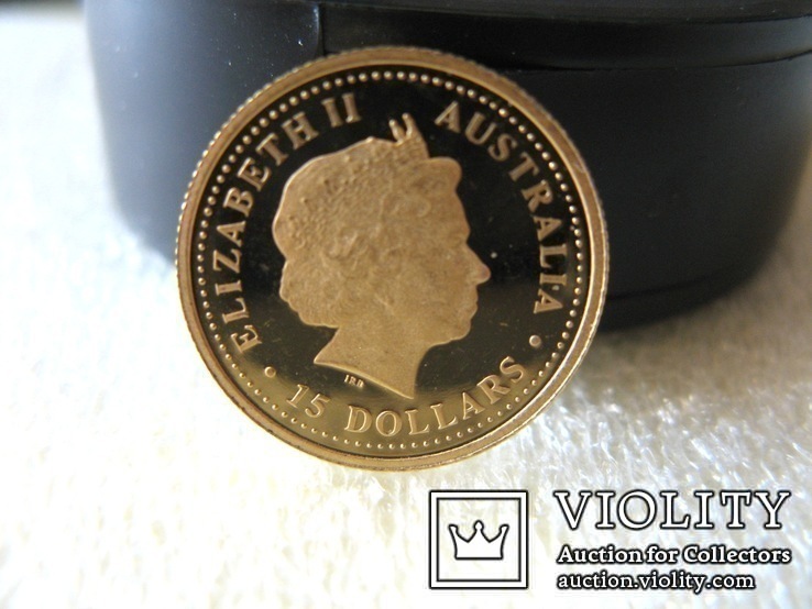 Австралия 15 долларов 2008г. 1/10 Oz. 9999 GOLD, фото №4