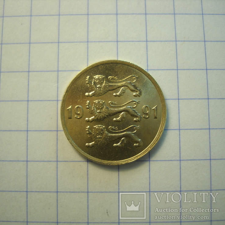 Эстония, 10 центов 1991 г.