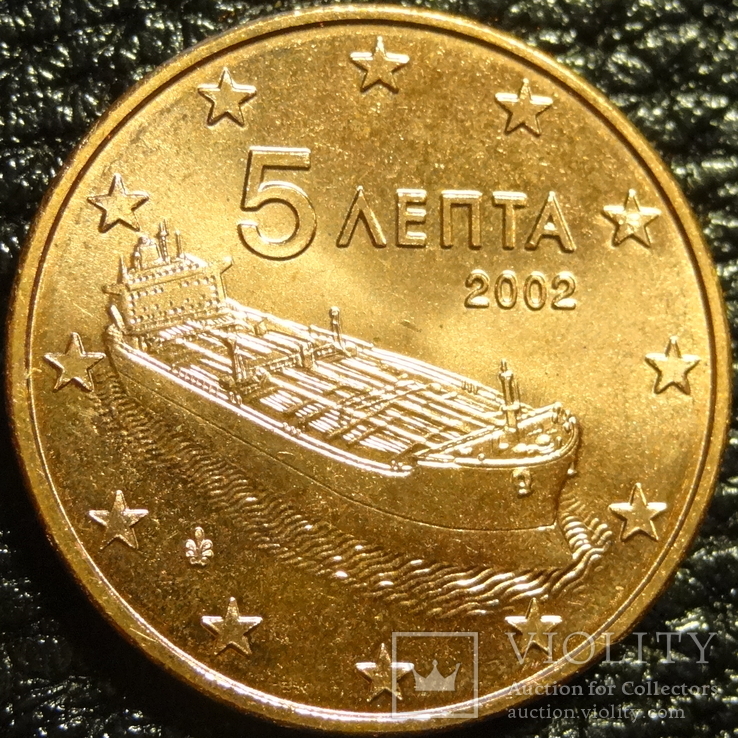 5 євроцентів Греція 2002 F (з буквою F) UNC