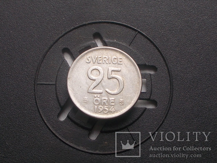 Швеция 25 эре 1954 Серебро (№2)