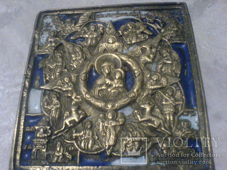 Икона Неопалимая Купина в емалях, фото №9
