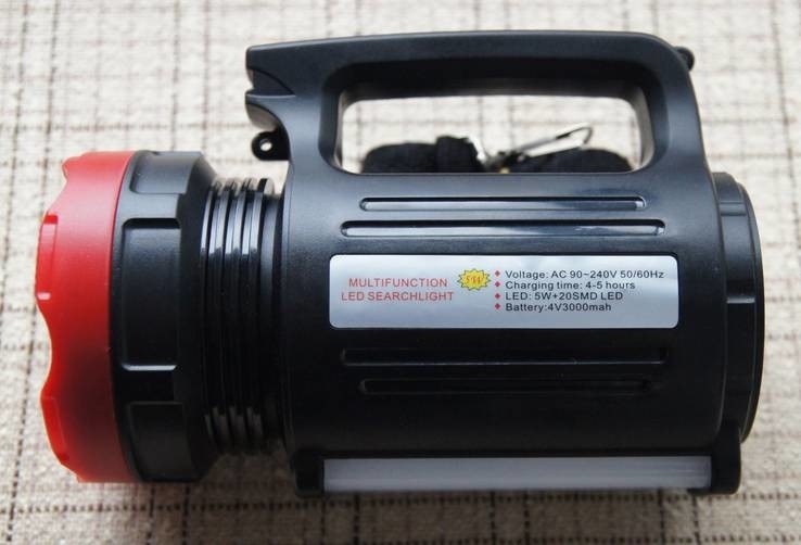 Фонарь мощный аккумуляторный Yajia-LUXURY 2895, 5W+20SMD с функцией Повер Банк №2, фото №3