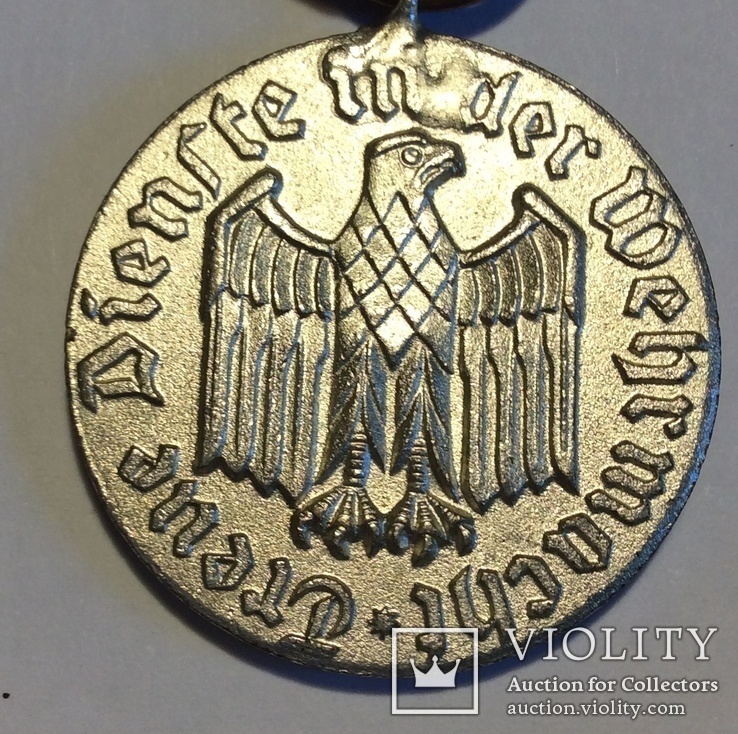 Медаль «За 4-летнюю выслугу в Вермахте» 4 класса образца 1957 года., фото №12