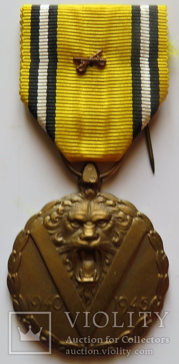 Памятная медаль участника войны 1940-1945,Бельгия.