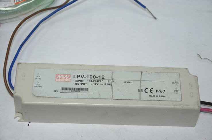 Блок питания герметичные Mean Well LPV-100-12 (12В 8,5A 100Вт), numer zdjęcia 2