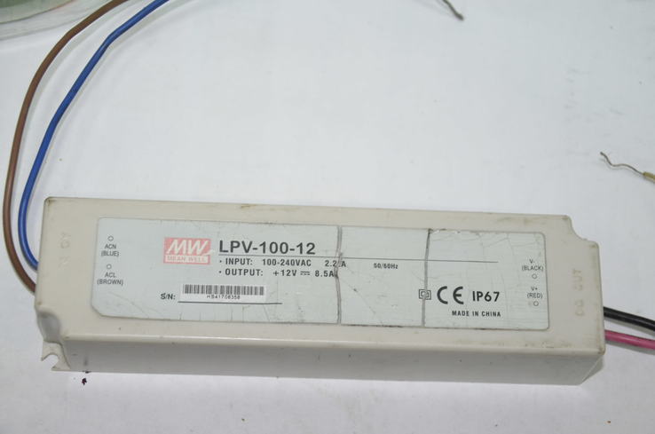 Блок питания герметичные Mean Well LPV-100-12 (12В 8,5A 100Вт), фото №3