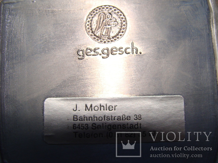 Коллекционная оловянная тарелка "Ansbach" Клеймо., фото №10