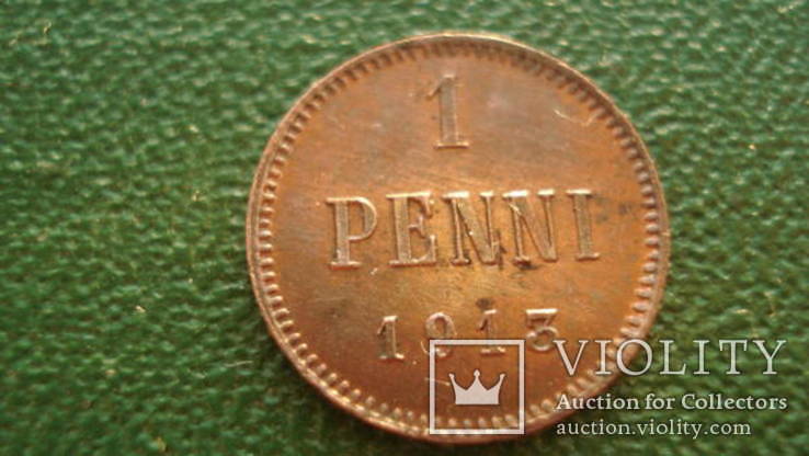 Русско-финская 1 пенни 1913, фото №2